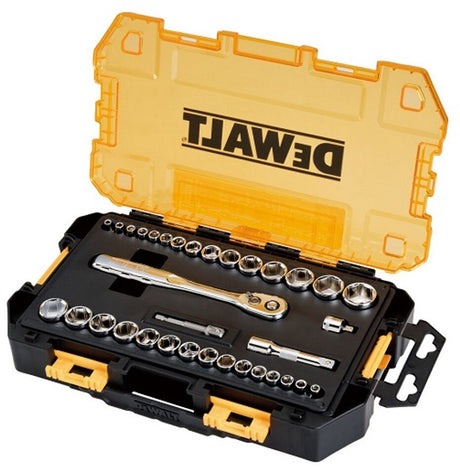 Dewalt dwmt45034 - zestaw narzędzi mechanicznych - 34 sztuki - pierścienie chwytne - walizka do układania w stosy