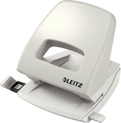 Dziurkacz Leitz Nexxt - dziurkuje do 25 kartek - jasnoszary