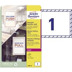 Naklejka na szybę Avery Zweckform l9002-10 biała