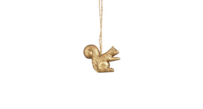 Ornament eekhoorn goud - l5,5xb2xh4,5cm