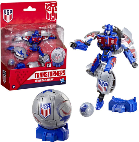 Transformers Toys Us Uciekająca figurka federacji piłkarskiej 14 cm, zabawka-robot dla 8+