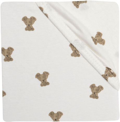 Jollein hoeslaken wieg - 40 50x80 90cm - jersey - mini teddy bear