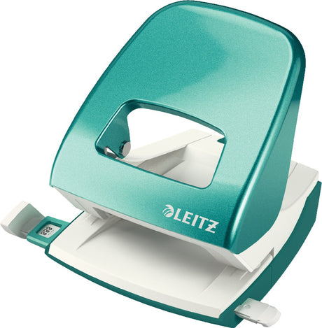 Dziurkacz Leitz Nexxt Wow - 2-otworowy - dziurkuje do 30 kartek - lodowoniebieski metalik