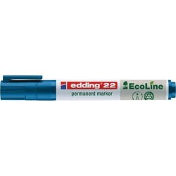 Marker permanentny edding e-22 szeroki, ścięty, niebieski