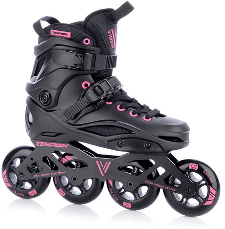 Tempish viber l.e. 90 skeelers volwassenen - 4x90mm wielen - fitness inline skates - zwart roze - maat 39
