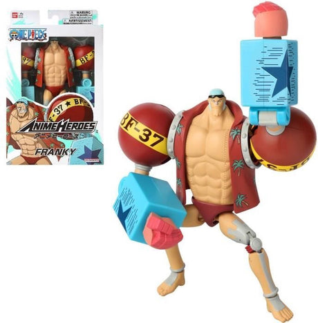 Bandai – bohaterowie anime jednoczęściowy – franky – figurka manga 17 cm – przegubowa figurka franky’ego – oficjalna licencja jednoczęściowa – kolekcja – zabawki dla dzieci 4 lata i + – 36938