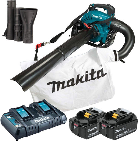 Makita dub363pt2v | lxt 2x18 sc | dmuchawa do liści -odkurzacz | akumulator 5,0 ah (2 szt.) | szybka ładowarka duet | w pudełku dub363pt2v