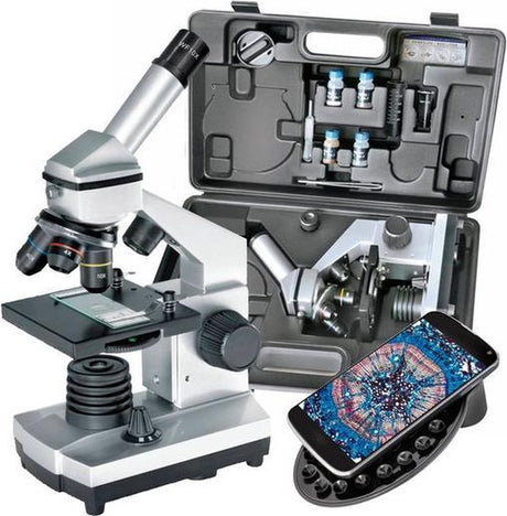 Mikroskop Bresser - biolux ca - 40x-1024x z walizką - w komplecie. akcesoria i adapter do smartfona
