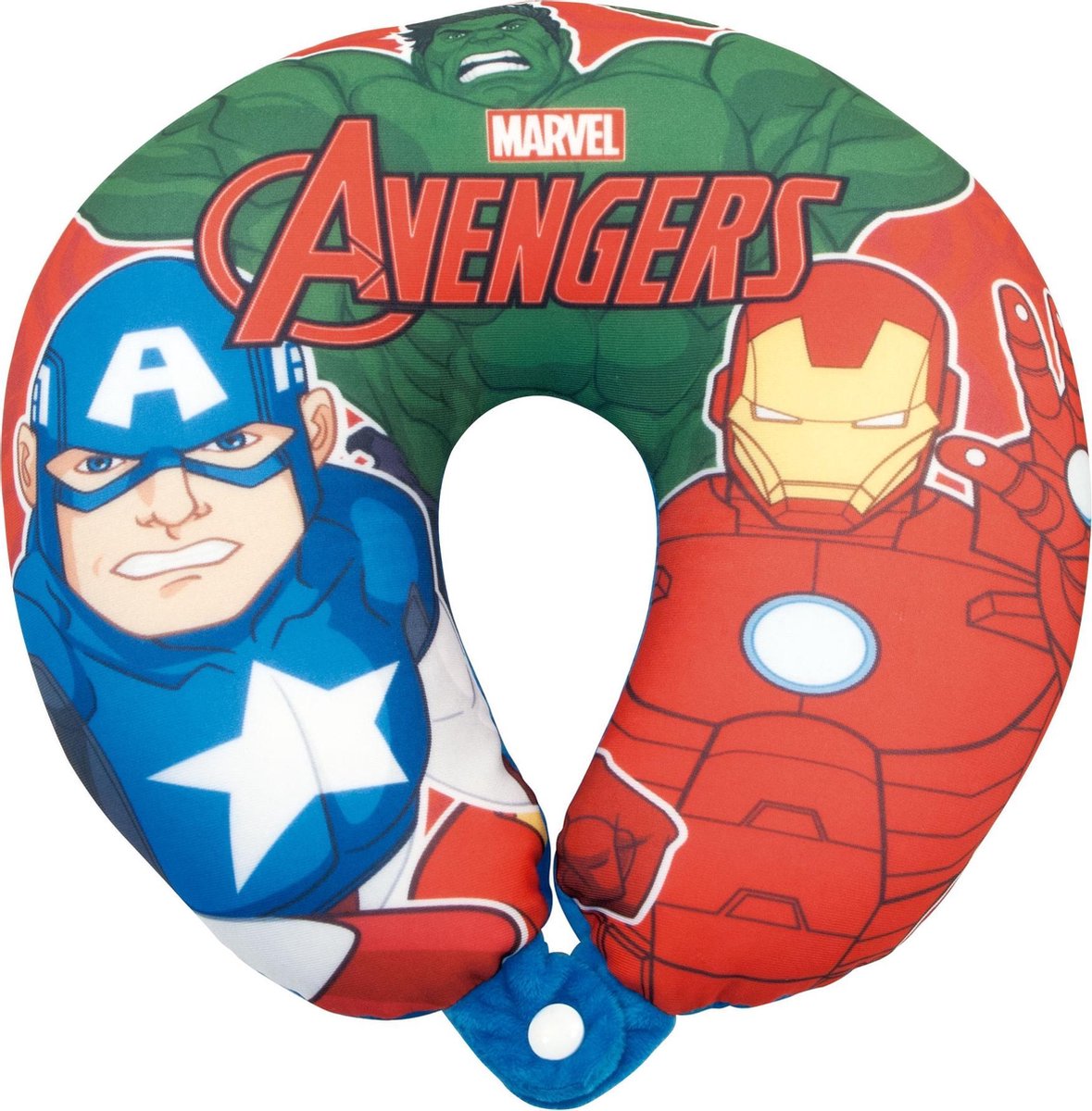 Marvel nekkussen avengers junior 28 cm polyester rood blauw