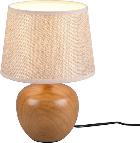 Rl live your light reality luxor - lampa stołowa - element drewniany - wył. 1x e14 28 w - włącznik sznurkowy