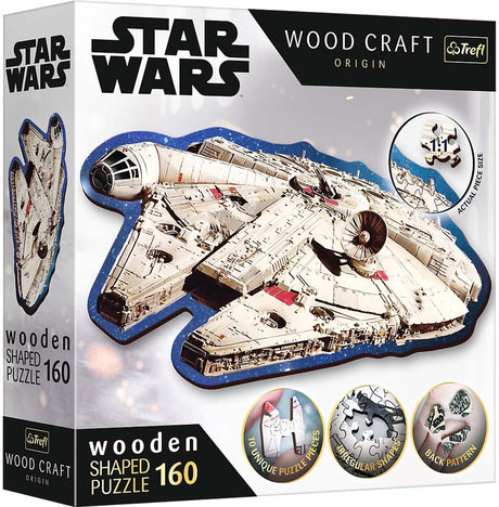 Drewniane puzzle Trefl Star Wars Sokół Millennium 160 elementów fsc.