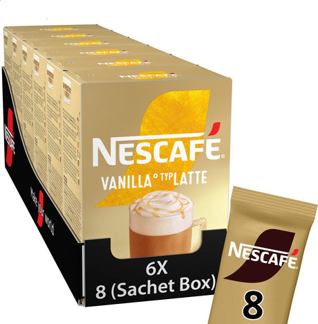Kawa rozpuszczalna waniliowa latte Nescafé - 6 pudełek x 8 torebek