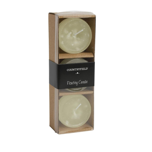 Countryfield drijfkaars bollie crã¨me 5cm set van 3