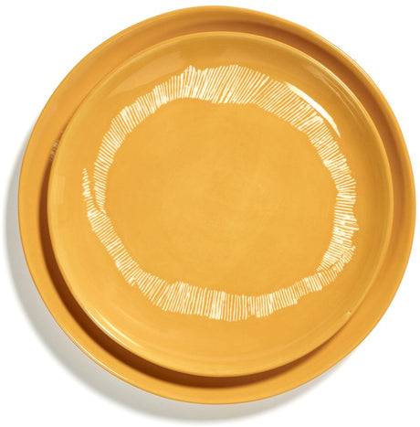 Serax - uczta ottolenghi - talerz s - żółto-biały - 19 ø - 2 sztuki