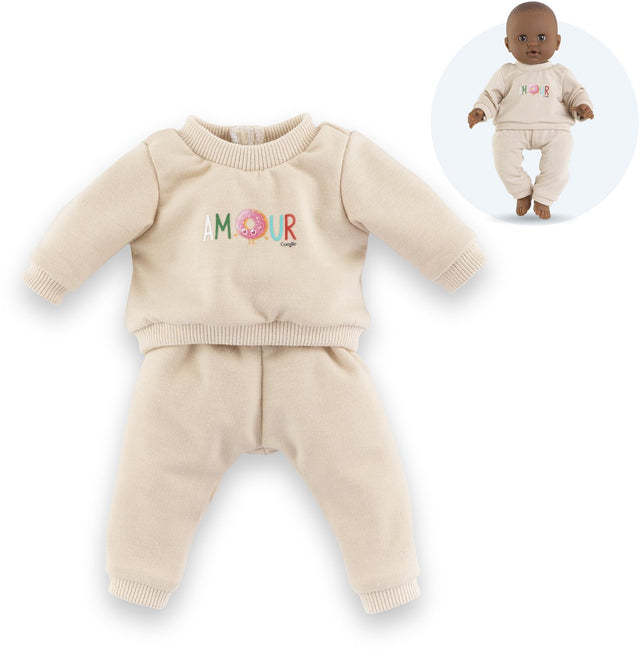 Beżowy dres Corolle dla lalki baby, 36cm