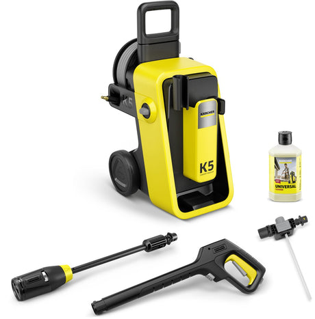 Myjka wysokociśnieniowa Kärcher K 5 Comfort Premium - 145 bar - 500 l h - 40 m² h - bęben na wąż - lanca natryskowa 4 w 1 - nadaje się m.in. samochód - taras - rowery - motocykle - meble ogrodowe i tereny wokół domu