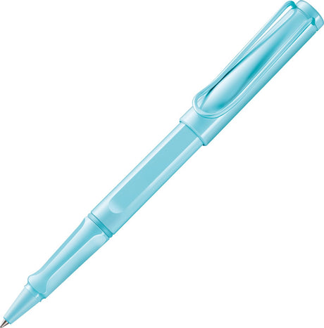Nowoczesne pióro kulkowe Lamy Safari Aquasky 3d1 - wykonane z wytrzymałego tworzywa sztucznego - z ergonomicznym uchwytem i samopodtrzymującym metalowym klipsem, w komplecie. wkład do kulek m 63 m czarny
