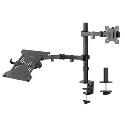 Stojak na monitor akt ac8305 aluminium, plastik, czarna stal