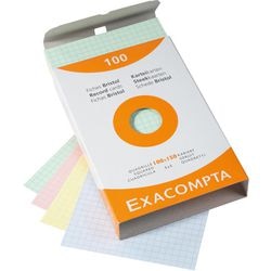 Karty katalogowe Exacompta 13272e, papier kolorowy