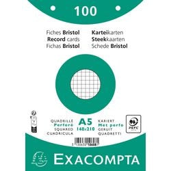 Karty katalogowe exacompta 10608e, biały papier