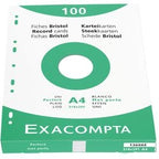 Karty katalogowe exacompta 13666e, biały papier