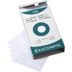 Karty indeksowe exacompta 13801x biały papier