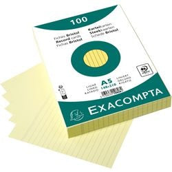 Karty katalogowe exacompta 10828se w kolorze żółtym