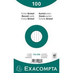 Karty indeksowe exacompta 10803x biały papier