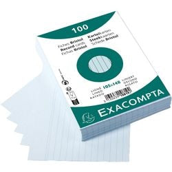Karty katalogowe exacompta 10819se, papier błękitny