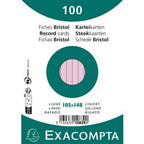Karty katalogowe exacompta 10839se, różowy papier