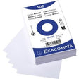 Karty katalogowe exacompta 10501e, biały papier