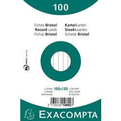 Karty indeksowe exacompta 10802x biały papier