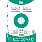 Karty katalogowe exacompta 12606e, biały papier