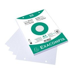 Karty katalogowe exacompta 12608e, biały papier