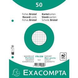 Karty katalogowe exacompta 10620e, biały papier