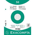 Karty katalogowe exacompta 10620e, biały papier