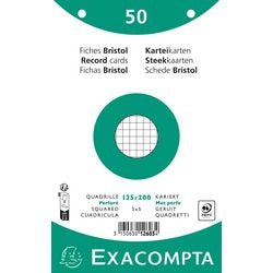Karty indeksowe exacompta 12603e biały papier