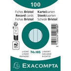 Karty katalogowe exacompta 10810se, papier błękitny