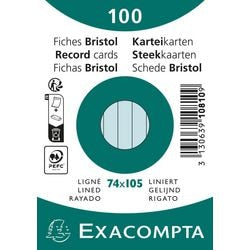 Karty katalogowe exacompta 10810se, papier błękitny
