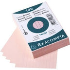 Karty katalogowe exacompta 10830se, różowy papier