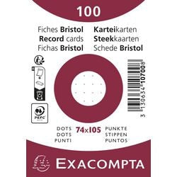 Karty katalogowe exacompta 10700se, biały papier