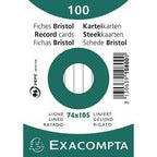 Karty katalogowe exacompta 10800se, biały papier