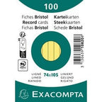 Karty katalogowe exacompta 10820se w kolorze żółtym