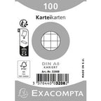 Karty katalogowe exacompta 3208b, biały papier