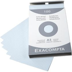 Karty katalogowe exacompta 13218e, papier błękitny