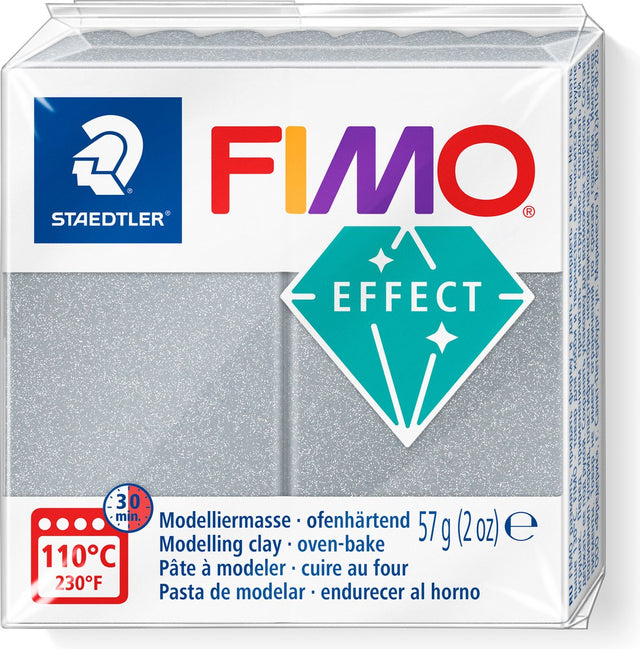 Masa modelarska Fimo Effect 57 g, metaliczne srebro