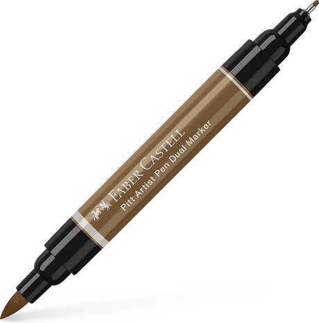 Marker rysunkowy Faber-castell - długopis Pitt Artist - marker duet - 180 bursztyn - fc-162180