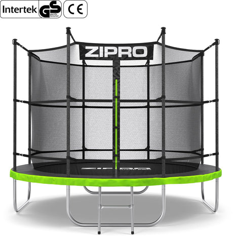 Zipro jump pro in - trampolina - ø252cm 8ft - trampolina z siatką zabezpieczającą - dla dzieci - zawiera drabinkę - max. 150 kg
