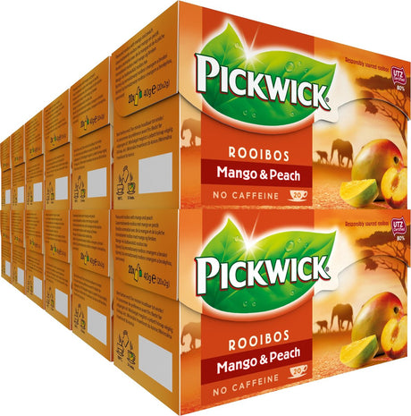 Herbata Rooibos Pickwick Mango Brzoskwinia - 12 x 20 torebek