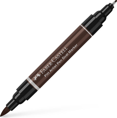 Marker rysunkowy Faber-castell - długopis Pitt Artist - marker duet - 175 ciemna sepia - fc-162175